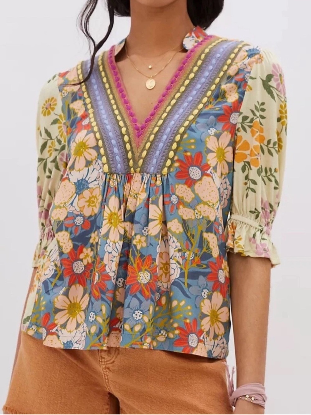 Anthropologie x Bl^nk London Embroideded Stephanie Blouse